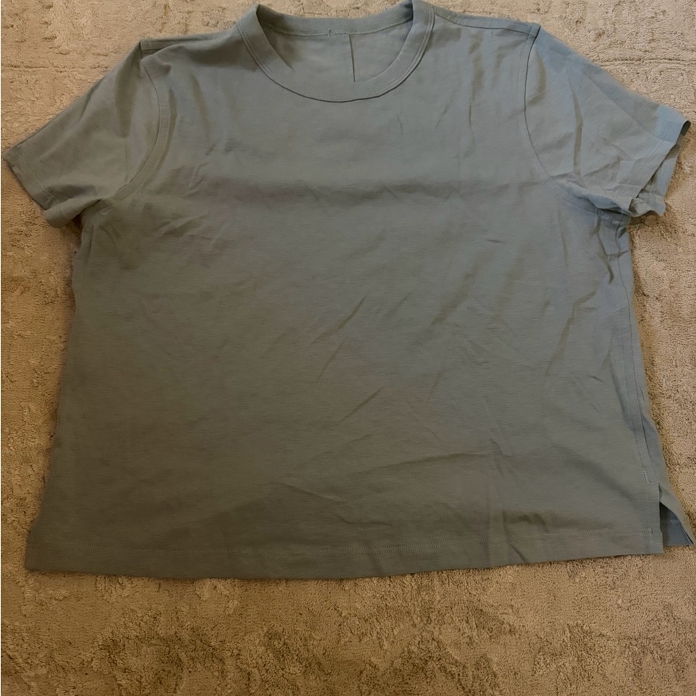 Lululemon light blue/grey cotton tee